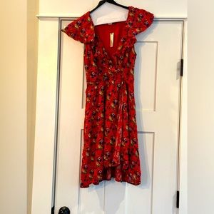 Anthropologie | Maeve floral faux wrap dress